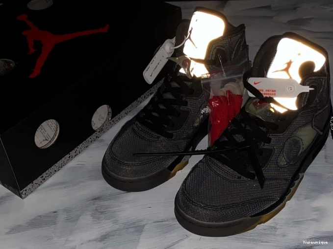 HYPE x 5 Jordan Off-White Black CT8480-001 Air 0723